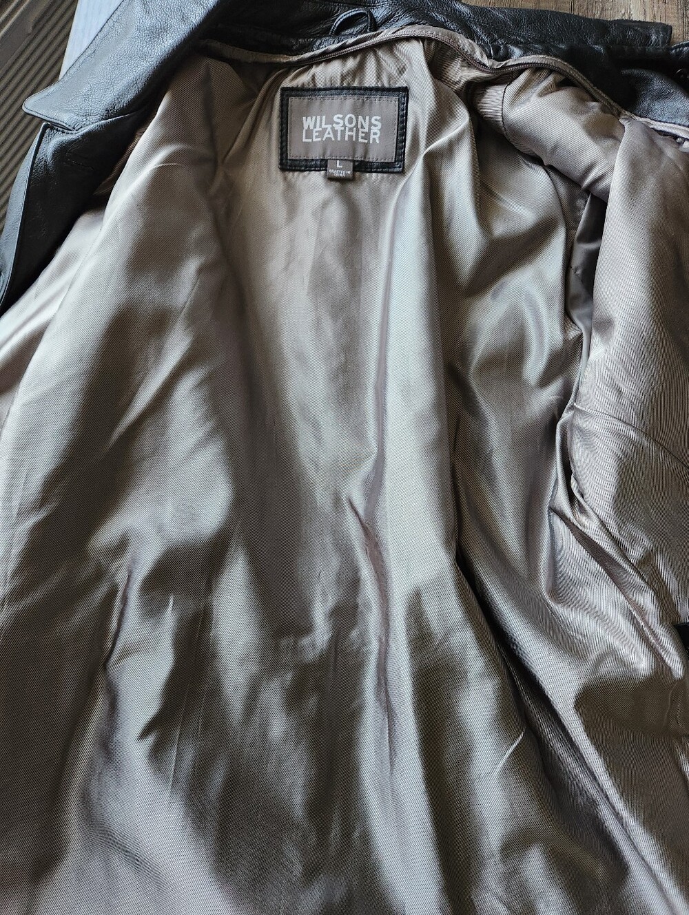 Classic Black Leather Belted Jacket - Women - Picture 6 of 9